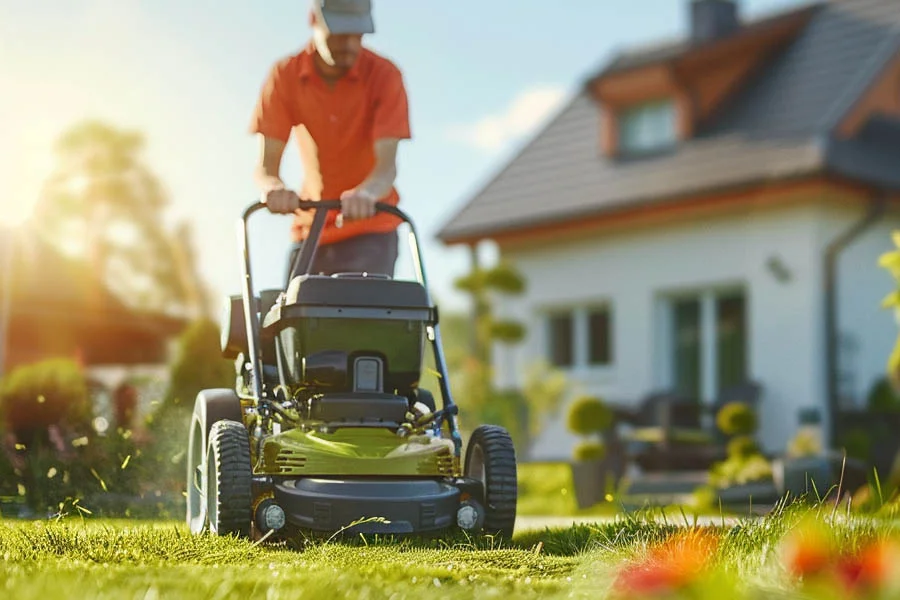 electric powered lawn mower